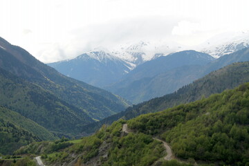 view of the mountains