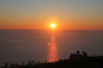 sunset over the sea