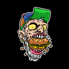 zombie burger illustration