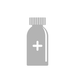 bottle of medicine, remedy, antibiotics, vector illustration