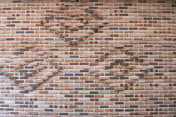 Bricks installed with a mixture of earthy apricot and muddy colors