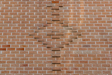 wall with light red bricks