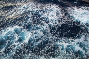 	Foamed waves aboard the ship