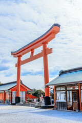 冬の福徳稲荷神社　山口県下関市　Fukutoku Inari Shrine in winter. Yamaguchi-ken...