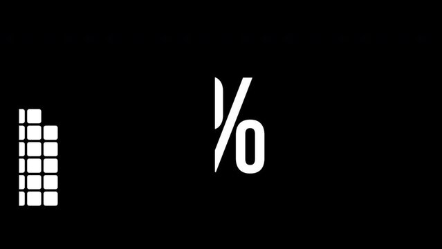 59 percent infographic diagram, fifty-nine percentage square rectangle 4K animation. Flat design chart icon for finance and statistics.