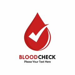 Blood check logo template illustration