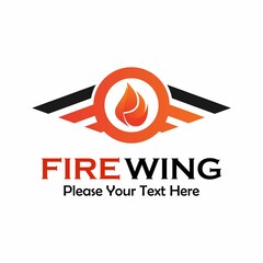 Fire wing logo template illustration