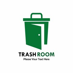 Trash room logo template illustration