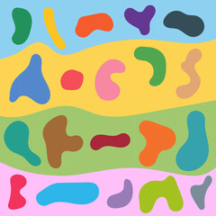 Fototapeta na wymiar Vector Graphic of Colorful Abstract Shapes. Good for additional design, element, etc.