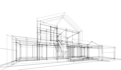sketch of house