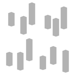 Fototapeta premium Bar graph image on a white background, profit growth, vector illustrationarrow