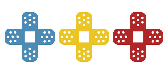 Wound patch icon on a white background, vector illustration