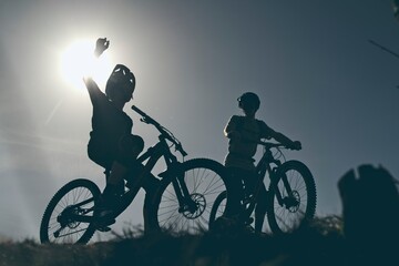 VTT vélo de montagne sports extrêmes réussite objectif atteint flex