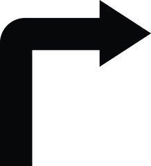 Turn right Vector Icon Design Illustration