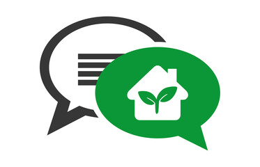 Logo maison écologique.