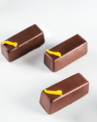 chocolate bar isolated on white background