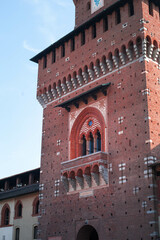 Fototapeta premium sample of brick architecture of the fortification structure eleventh century