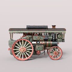 Fototapeta na wymiar 3D-illustration of a victorian steampunk model. isolated rendering object