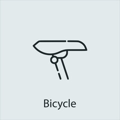 bike icon vector icon.Editable stroke.linear style sign for use web design and mobile apps,logo.Symbol illustration.Pixel vector graphics - Vector