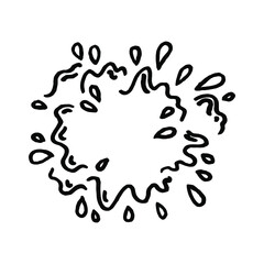 Doodle burst splash in vintage style on white background. Black vector hand drawn sketch illustration. Sun, starburst, sparkle, sunburst set. Line sparkle explosion. Marker handdrawn line. Retro spark