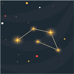 Starry constellation. Astrology, vector illustration
