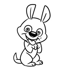 Dog funny illustration cartoon contour line