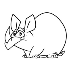 Rhinoceros animal illustration cartoon contour line