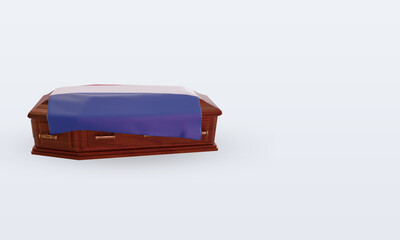 3d coffin Netherlands flag rendering left view