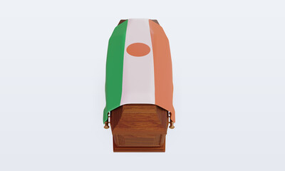 3d coffin Niger flag rendering front view