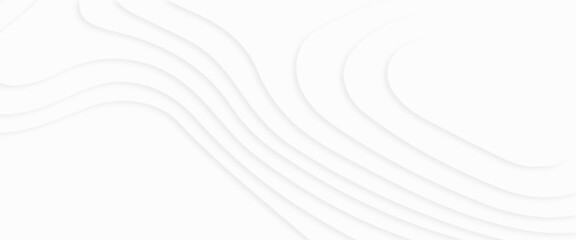 Abstract paper cut white background, white paper cut background and realistic papercut decoration textured with wavy layers and shadow, Paper cut vector art background, white waves Cover template,