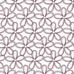 Seamless vintage pattern with flowers. Vector illustration.