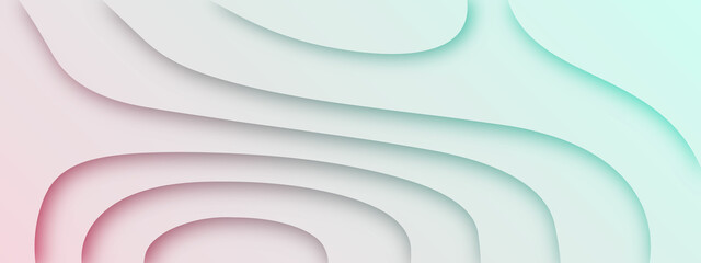 Abstract seamless pattern soft white background with waves and pink shade texture. 3d Papercut topography geometric seamless pattern vector background illustration for banner, wallpaper, flyer design.