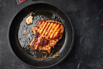 meat steak fried grill meat pork beef second course healthy food fresh portion healthy meal food diet snack on the table copy space food background rustic top view