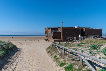 Camino de arena hacia la playa