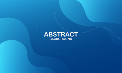 Abstract blue background. Fluid wavy shapes. Vector illustration