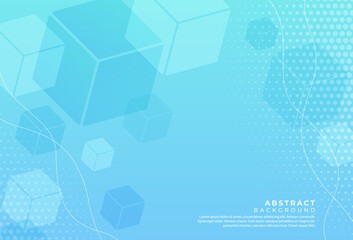 Abstract blue creative background.  Technology polygonal design. Digital futuristic minimalism. Vector illustration