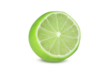 Lime on isolated white background