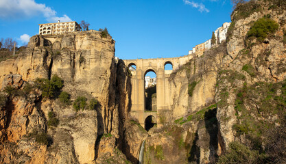 Ronda- beautiful bridge in Andalusia,  Spain