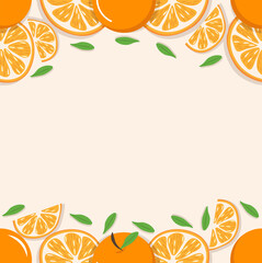 slice of a oranges fruits seamless pattern