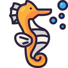 Obraz premium seahorse line icon