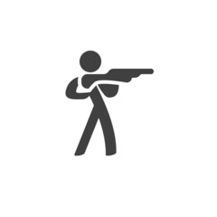 Shooting sport vector icon