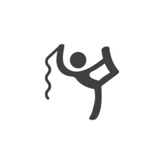 Rhythmic gymnastics sport vector icon