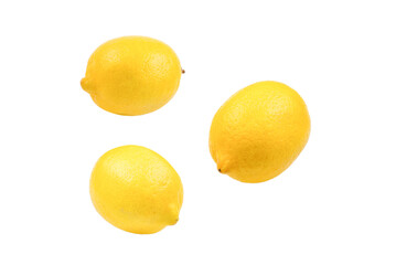 Lemon isolated on white background. Space for test or design.