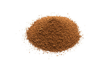 Instant coffee isolated on white background.