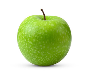 Green apple on white background