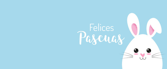 felices pascuas español - obrazy, fototapety, plakaty