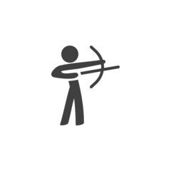 Archery sport vector icon