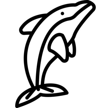 recommend clip art: dolphin line icon