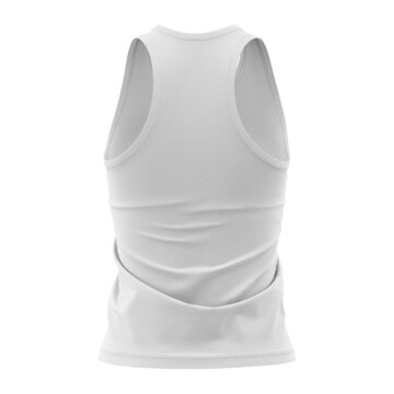 Women's Tank Top Mockup, Back View - 3D Illustration Isolated on White Background