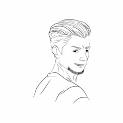 Continuous one men face line Arts